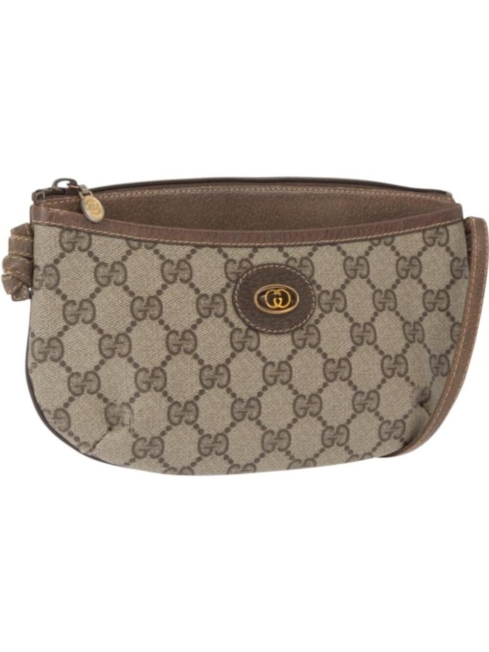 GUCCI GG Supreme Shoulder Bag PVC Beige Gold 904 02 020